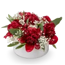 Box červených pivoněk